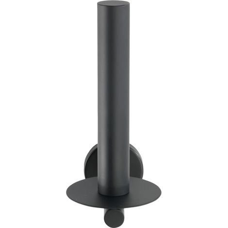 WENKO Toilettenpapier-Ersatzrollenhalter Bosio Black matt Edelstahl, rostfrei, Schwarz, Edelstahl rostfrei matt (1/5)