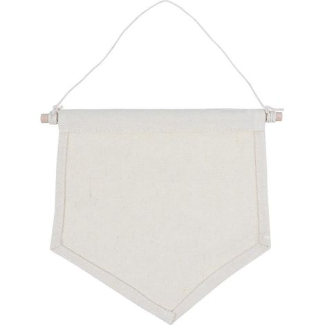 Bannière en toile beige en bambou, idéale pour accrocher des épingles au mur. (1/5)