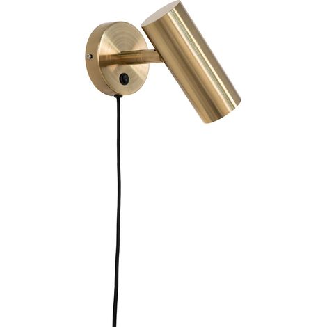 Applique Paris in acciaio ottone orientabile con cavo