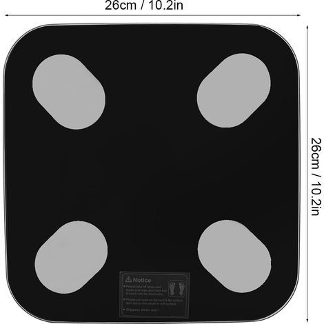 Balance connectée électronique LCD noire 180 kg pour la maison (1/5)