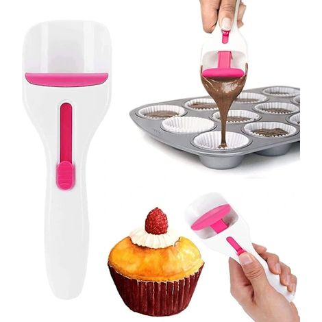 Dosatore per impasto per biscotti, cucchiaio per muffin con dosatore e pistone in silicone. (1/5)