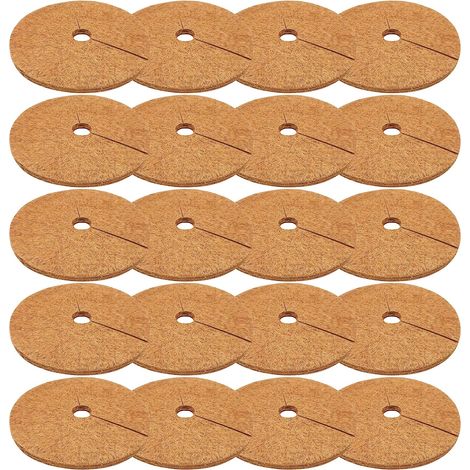 Paillis de Noix Coco Anneau Protecteur d'Arbre Tapis- '' Tapis Couverture Plante pour Arbres d'intérieur 20 Pcs 11.8 Fibres (1/5)