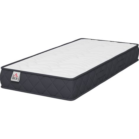 Matelas 90x190cm, matelas 1 personnes, mousse à mémoire de forme, 20cm d'épaisseur, certifié Oeko-Tex, fermeté moyenne