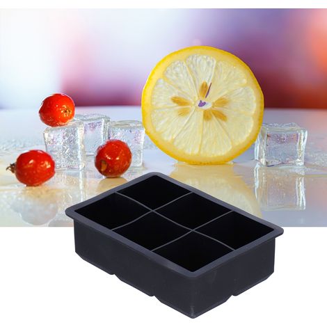 Eiswürfelform mit 6 Fächern aus weichem, antihaftbeschichtetem Silikon für Whisky-Cocktails (1/5)