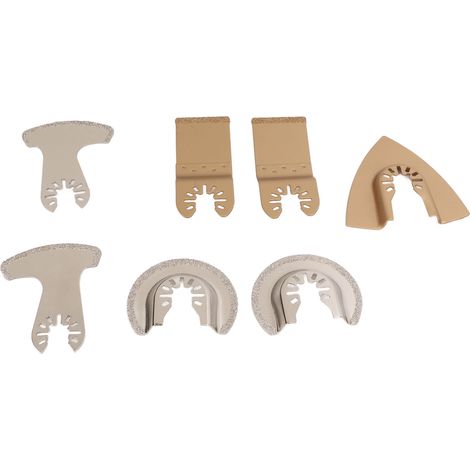7-teiliges Set mit oszillierenden Hartmetall-Sägeblättern, Multifunktionswerkzeug zum Schneiden und Schleifen von Fliesen und Zement (1/5)
