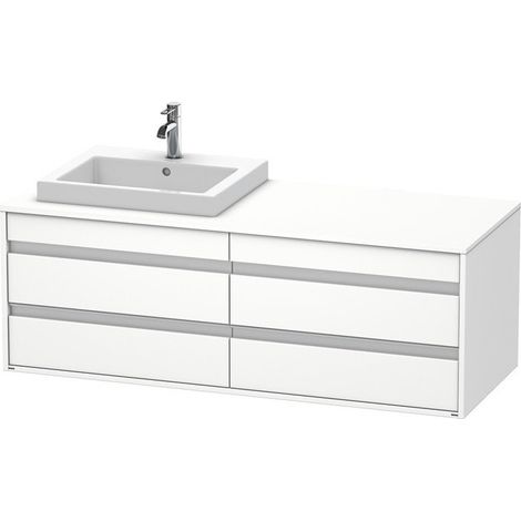 Meuble sous-vasque KETHO 550x1400x496mm WT li blanc mat
