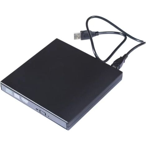Lecteur CD/DVD externe, lecteur de disque externe USB, graveur optique CD-RW/DVD-ROM adapté aux ordinateurs de bureau et portables. (1/5)