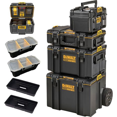Dewalt Toughsystem Charger Box DS450 Rolling Mobile Tool Storage Box Trolley 4PC (1/5)