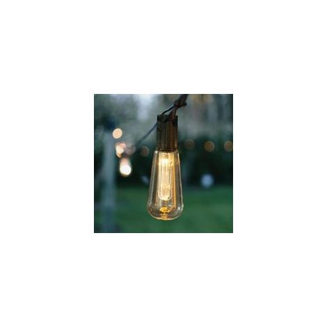 10 Solar-Lichterketten, Edison LED 2700K, 30 lm, IP44, 6 m, für den Außenbereich und Terrassen (1/5)