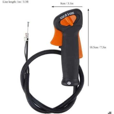 Poignée D'accélérateur - Pour Tondeuse À Gazon - Compatible Stihl FS120 FS200 FS250 - 18,5 x 8 cm - 1 Pièce (1/4)