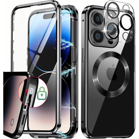 CUSTODIA BUMPER NERA PER APPLE IPHONE 13 PRO 6.1"" VETRO DI PROTEZIONE A 360° CON FOTOCAMERA (1/5)