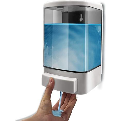 1000ML Wall-Mounted Manual Soap Dispenser for Bathroom, Kitchen, Public Shower, Bedroom, Soap Pump Dispenser, Visual Window, Easy Soap Replacement (1/5)