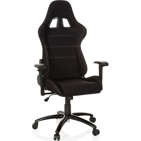Gaming Stuhl / Bürostuhl GAME FORCE Stoff schwarz hjh OFFICE (1/5)