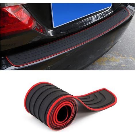 Protection Pare Choc Voiture, Protection Porte Coffre en Caoutchouc, Résistant Aux Rayures et Antidérapant(Rouge,104x9CM) (1/5)