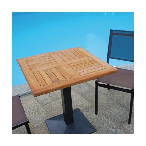 Piano d'appoggio tavolo bar 70x70 cm in legno per interno e esterno (1/2)