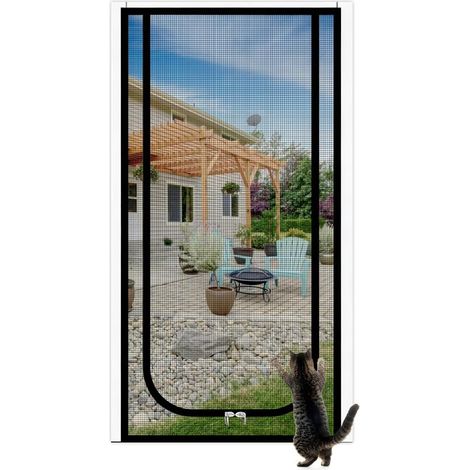 Moustiquaire Porte Fenetre Chat, 90CM x 200CM (1/5)