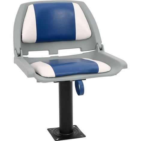 2-tlg. Bootssitz-Set Klappbar Blau und Weiß 48x51x41 cm vidaXL (1/5)