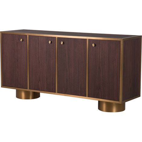 Sideboard aus MDF-Stahl und Edelstahl. Noblesse 180 x 50 x 90 cm (1/5)