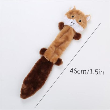 3 Jouets en peluche, renard et raton laveur, papier froissé et couineur, pour chien petite et moyenne race (1/4)