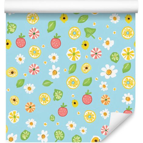 Papier peint d'été céladon et menthe pour salon et chambre 50x1000 cm (1/5)