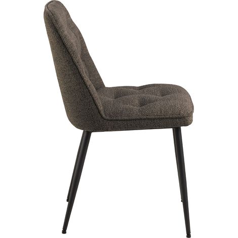 Brooke chaise de salle à manger bouclé gris.