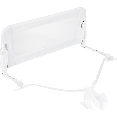 GOPLUS Barrière de Sécurité Enfant Lit, 105 x 40 x 42 CM, Barrière de Lit Enfant Bébé Pliable avec Mousse Souple, Blanc