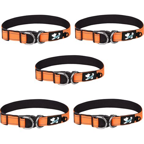 Collier Pour Chien Réglable Avec Anneau D'identification Et Bandes Réfléchissantes Pour Petit Chien - 1 Pièce (1/5)