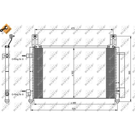 Condenseur, climatisation NRF 35796 CHEVROLET 94532313 95326303 95961966