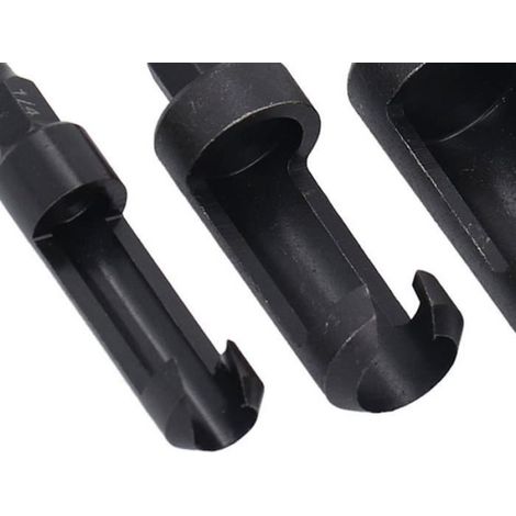 Coupe-bouchon à bois - - Jeu de 4 pièces - Acier au carbone - Noir - 1/4 à 5/8 pouces (1/4)