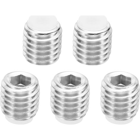5 Paquet M10x10mm Nylon Pointe Sans-tête Vis 304 Inox Acier (1/5)
