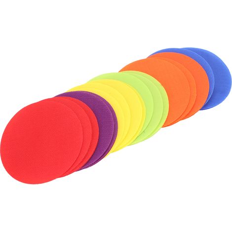Lot de 30 marqueurs de tapis multicolores portables, à points et cercles, pour salle de classe et maternelle (1/5)