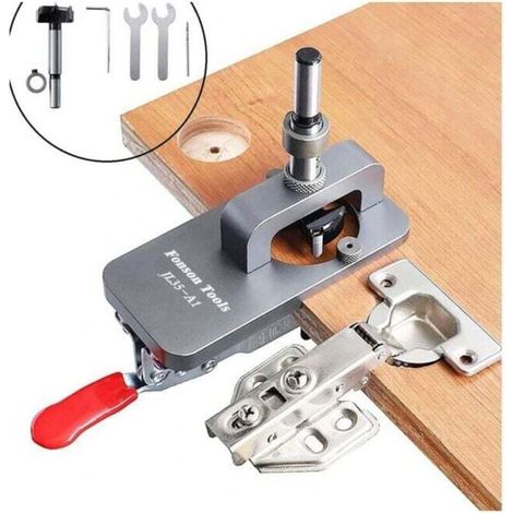 35mm hinge template, door cabinet hinge template, concealed hinge template, punch, drill guide locator for DIY woodworking (1/4)