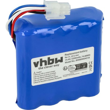 vhbw batteria compatibile con Narwal YJCC010, YJCC003, YJCC007, T10, YJCC001, J1, J2 home cleaner (5200mAh, 14,4V, Li-Ion) (1/4)