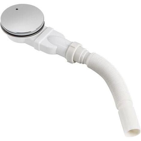 Bonde de Douche Ø 90mm avec PP Tuyau Flexible - Matériau ABS, avec Système Anti-Odeurs et Filtre à Cheveux, Couvercle Chromé, pour Receveur de Douche (1/5)