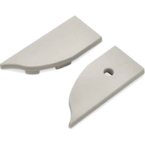 Endkappenset für LED Profil-43 42 x 17,5 mm offen / geschlossen (1/3)