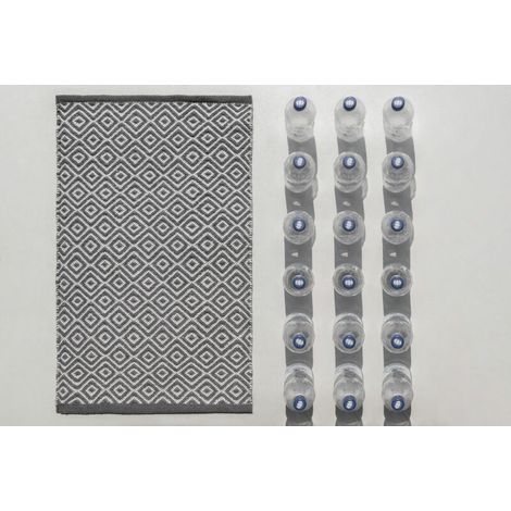 Tapis de salle de bain SHAKI, polyester recyclé, motif ethnique, (1/5)