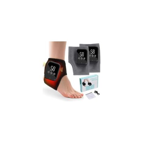 Lot de 2 masseurs de pieds 3 en 1, pour neuropathie, portable, électrique, rechargeable par USB, avec 3 modes, 5 niveaux de chaleur, pour jambes sans douleur et vitales