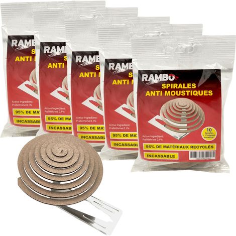 50x Mückenspiralen Insekten Spirale Anti Mücken Moskitoabwehr Insektenspirale - Räucherspirale gegen Mücken Mückenabwehr outdoor Mückenspiralen zum Aufstellen, Brenndauer bis 4h (1/5)