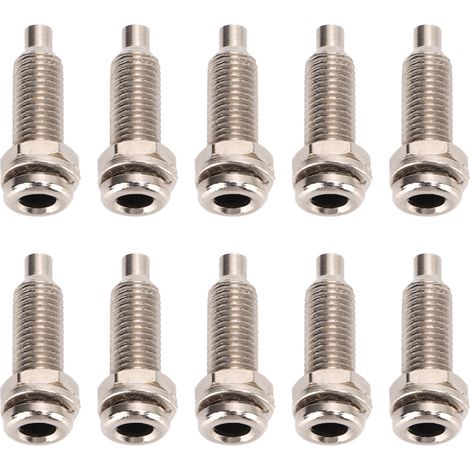 Lot de 10 bornes de liaison 4mm en laiton nickelé, écrous M6, douilles banane pour panneau, équipements électroniques et industriels (1/5)