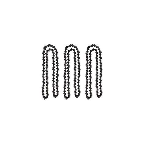 Lote de 3 cadenas de tronçonneuse de 50 cm 0.325" 1,5 mm 76 maillones de entrada - compatible con Timberpro 62CC, Hyundai y otros