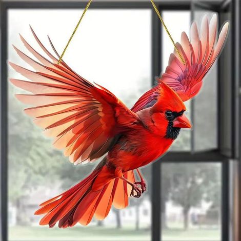 Sherum Ghost Birds, Kolibri-Sonnenfänger, Sheremart Vogel-Sonnenfänger, Kolibri-Sonnenfänger zum Aufhängen am Fenster, Acryl-Vogel-Weihnachtsdekoration, A