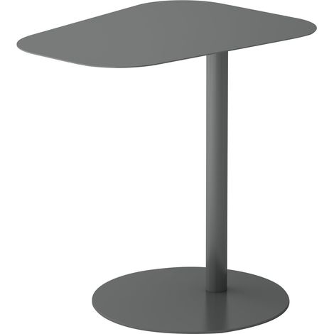 Tavolino laterale in metallo 50 x 50 x 38 cm grigio opaco 030008623