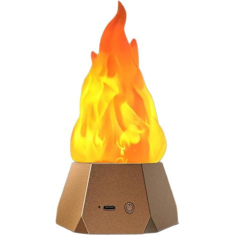 Lampada a LED con effetto fiamma simulata, luce gialla calda che crea un'atmosfera suggestiva per la casa, il campeggio e le feste. (1/5)