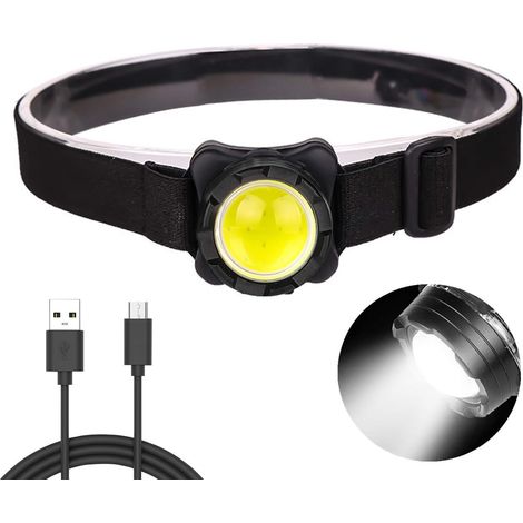 MINKUROW Usb Recargable Potente Linterna De Cabeza Cob Led Linterna Con Luz Roja Y Blanca Linterna Batería Incorporada Linterna De Cabeza Impermeable Para Correr Camping Senderismo Montar Al Aire Libr (1/5)