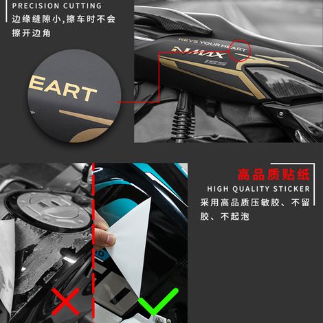 Suitable for Yamaha NMAX155 decals, stripes, and decorative stickers 20-22 styles available for imported full-size vehicles. (1/4)