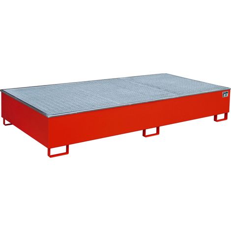 Bauer Regalwanne mit PE-Einsatz RW-GR 2700-3 PE, lackiert, Feuerrot