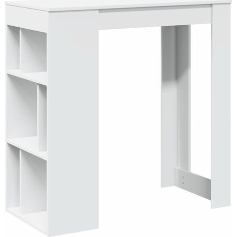 Maison Exclusive - Tavolo Bar con Rastrelliera Bianco 102x50x103,5 cm Multistrato