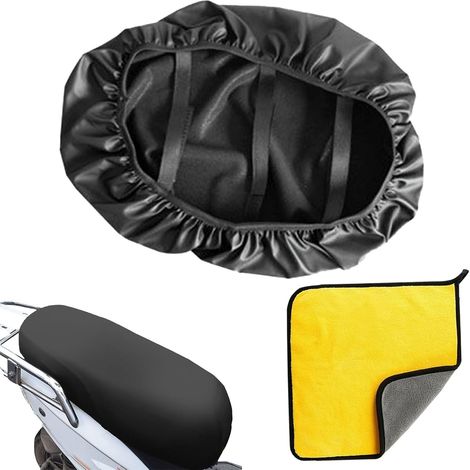 Housse de Selle de Moto en Cuir, Imperméable Housse Selle Moto (1/5)
