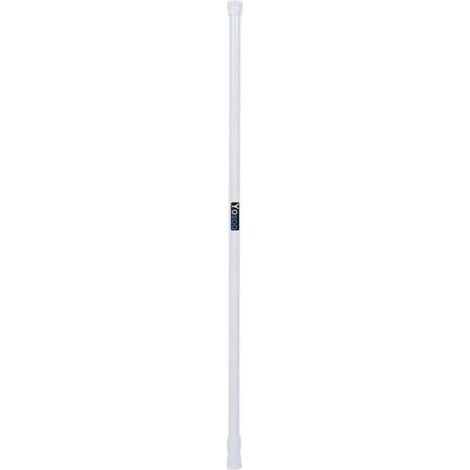 pair HOP- Tringle à rideau Extensible à ressort télescopique sans Perçage 55-90 cm Blanc (1/4)