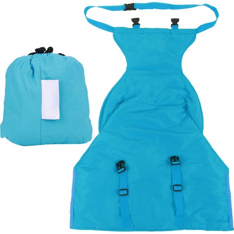Chaise haute de voyage portable pour bébé tout-petit, harnais de sécurité bleu, siège facile pour repas (1/5)